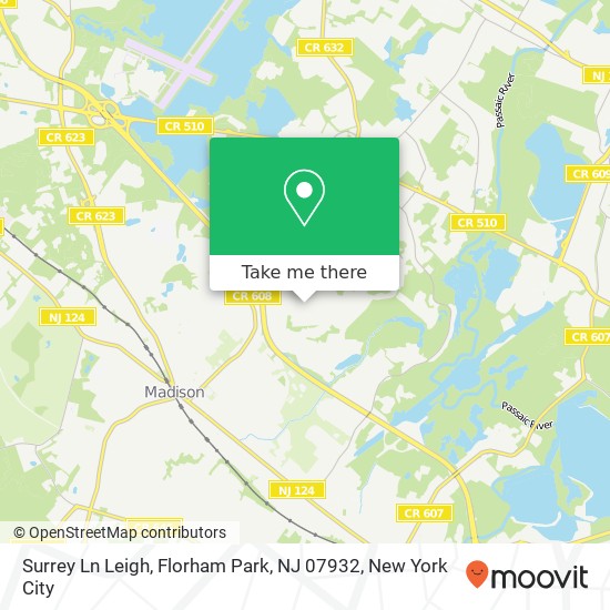 Surrey Ln Leigh, Florham Park, NJ 07932 map