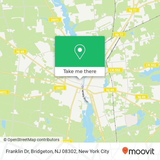 Franklin Dr, Bridgeton, NJ 08302 map