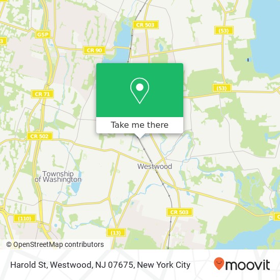 Harold St, Westwood, NJ 07675 map