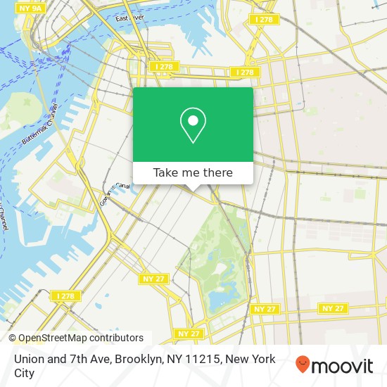 Mapa de Union and 7th Ave, Brooklyn, NY 11215