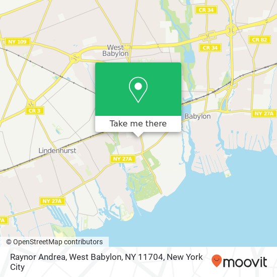 Raynor Andrea, West Babylon, NY 11704 map