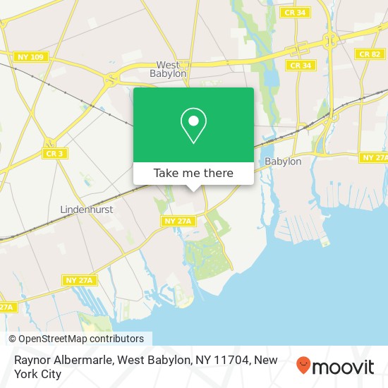 Mapa de Raynor Albermarle, West Babylon, NY 11704