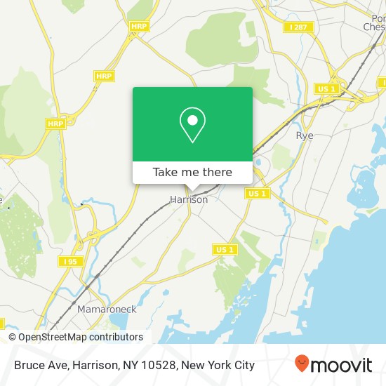 Mapa de Bruce Ave, Harrison, NY 10528