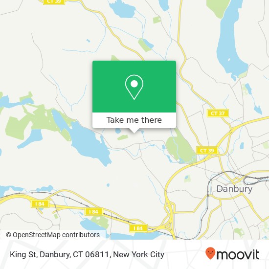 Mapa de King St, Danbury, CT 06811
