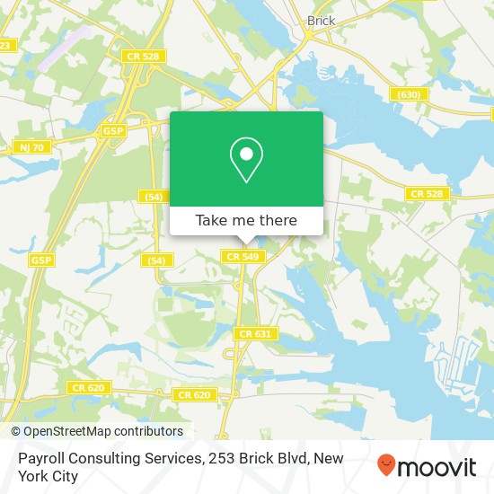 Mapa de Payroll Consulting Services, 253 Brick Blvd