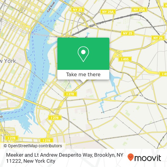 Meeker and Lt Andrew Desperito Way, Brooklyn, NY 11222 map