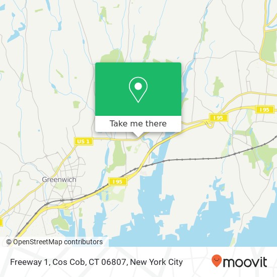 Mapa de Freeway 1, Cos Cob, CT 06807