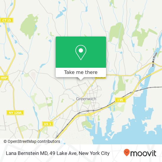 Lana Bernstein MD, 49 Lake Ave map