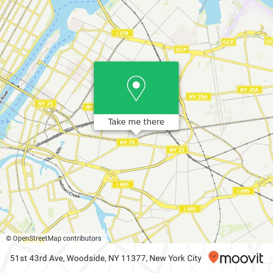 51st 43rd Ave, Woodside, NY 11377 map