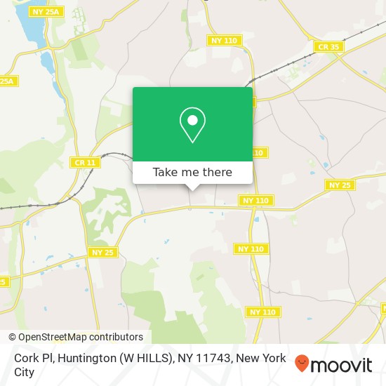 Cork Pl, Huntington (W HILLS), NY 11743 map