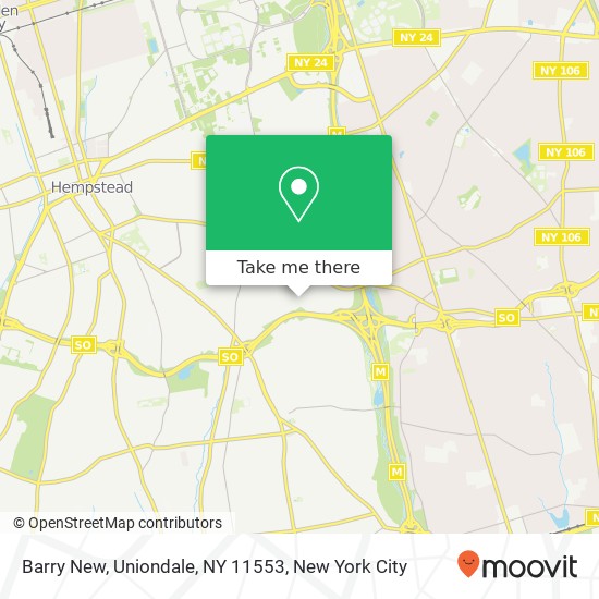 Mapa de Barry New, Uniondale, NY 11553