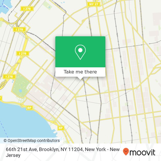 Mapa de 66th 21st Ave, Brooklyn, NY 11204
