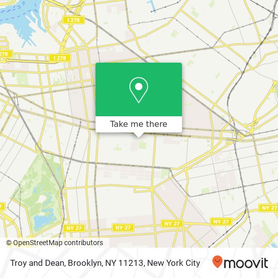 Mapa de Troy and Dean, Brooklyn, NY 11213