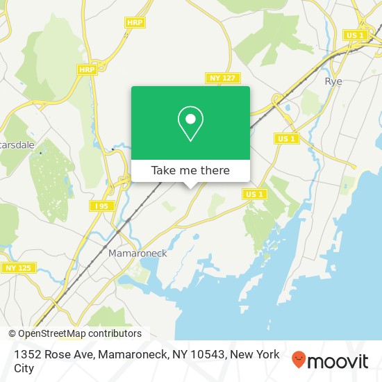 Mapa de 1352 Rose Ave, Mamaroneck, NY 10543