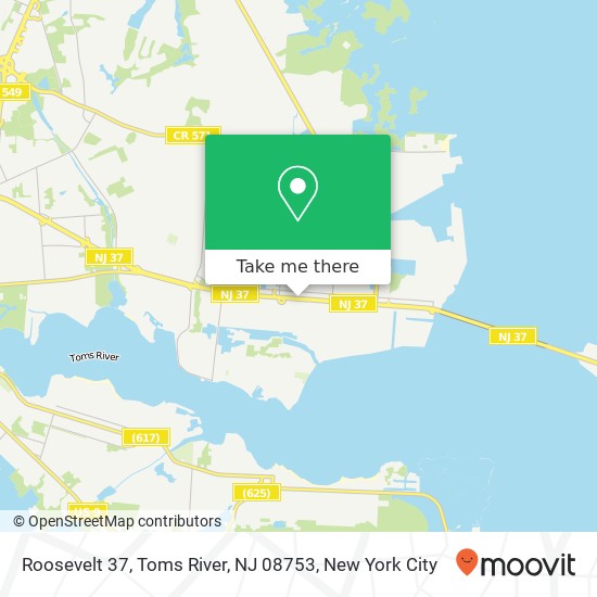 Mapa de Roosevelt 37, Toms River, NJ 08753
