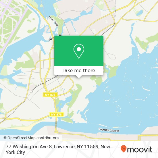 Mapa de 77 Washington Ave S, Lawrence, NY 11559