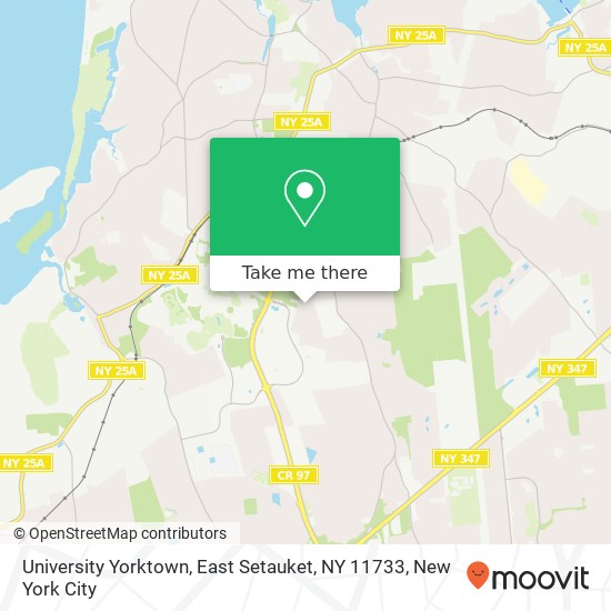 Mapa de University Yorktown, East Setauket, NY 11733