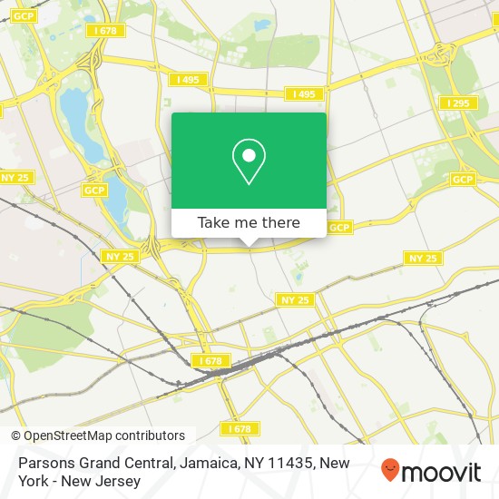 Mapa de Parsons Grand Central, Jamaica, NY 11435