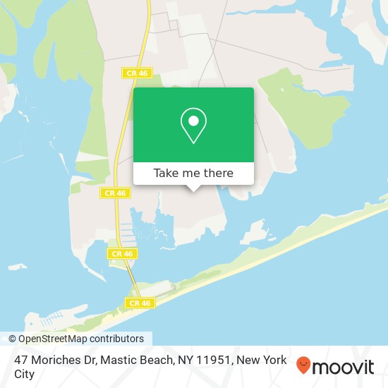 47 Moriches Dr, Mastic Beach, NY 11951 map