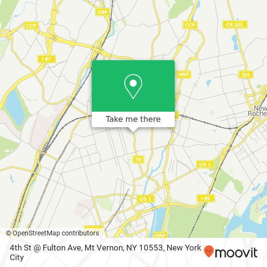 Mapa de 4th St @ Fulton Ave, Mt Vernon, NY 10553