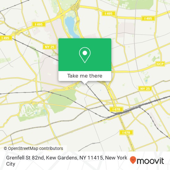 Mapa de Grenfell St 82nd, Kew Gardens, NY 11415