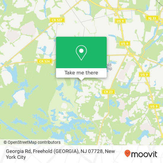 Mapa de Georgia Rd, Freehold (GEORGIA), NJ 07728