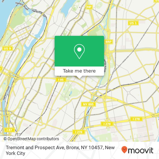 Mapa de Tremont and Prospect Ave, Bronx, NY 10457
