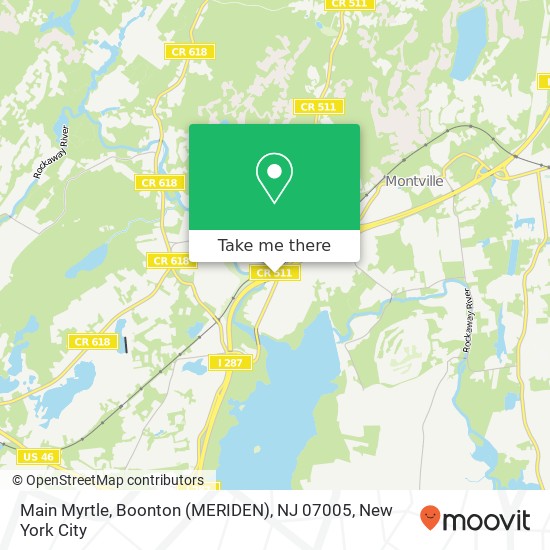 Mapa de Main Myrtle, Boonton (MERIDEN), NJ 07005
