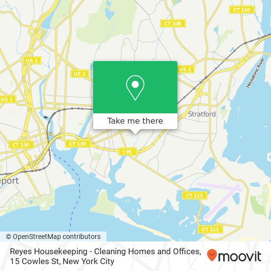 Reyes Housekeeping - Cleaning Homes and Offices, 15 Cowles St map