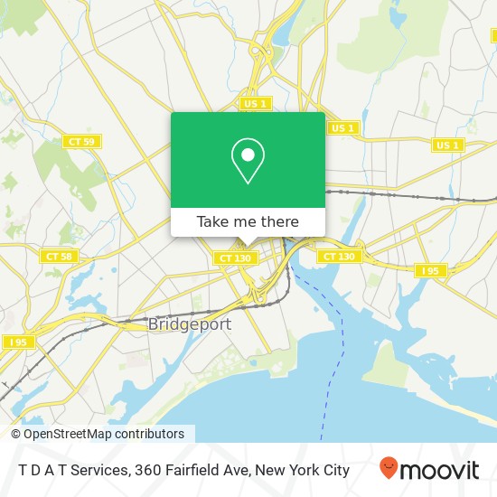 Mapa de T D A T Services, 360 Fairfield Ave