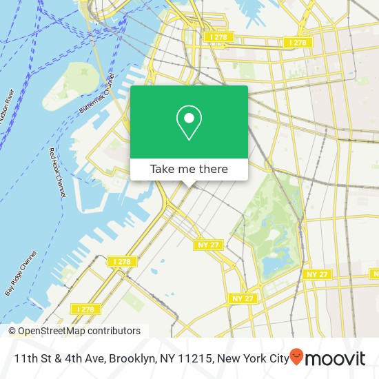 11th St & 4th Ave, Brooklyn, NY 11215 map