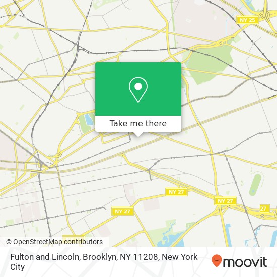 Fulton and Lincoln, Brooklyn, NY 11208 map