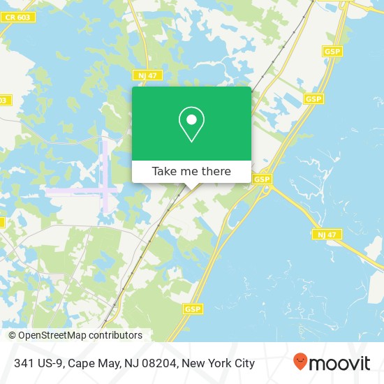 Mapa de 341 US-9, Cape May, NJ 08204