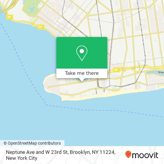 Mapa de Neptune Ave and W 23rd St, Brooklyn, NY 11224