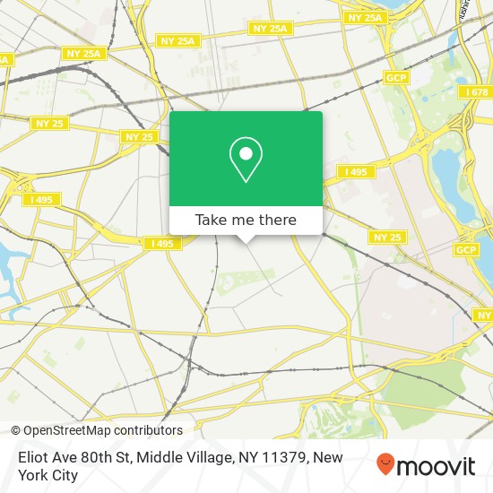 Eliot Ave 80th St, Middle Village, NY 11379 map