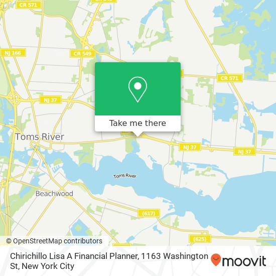 Mapa de Chirichillo Lisa A Financial Planner, 1163 Washington St