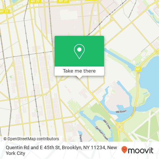 Mapa de Quentin Rd and E 45th St, Brooklyn, NY 11234