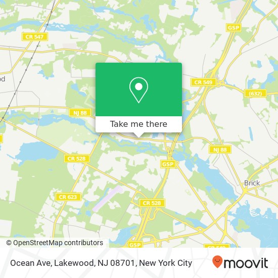 Ocean Ave, Lakewood, NJ 08701 map