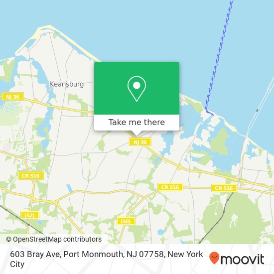 603 Bray Ave, Port Monmouth, NJ 07758 map