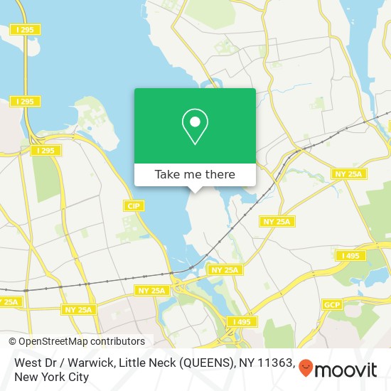 Mapa de West Dr / Warwick, Little Neck (QUEENS), NY 11363