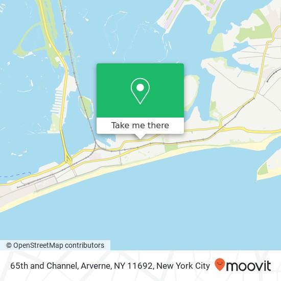 Mapa de 65th and Channel, Arverne, NY 11692