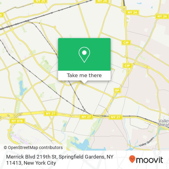 Merrick Blvd 219th St, Springfield Gardens, NY 11413 map