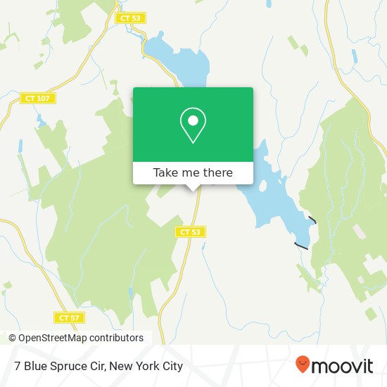 Mapa de 7 Blue Spruce Cir, Weston, CT 06883