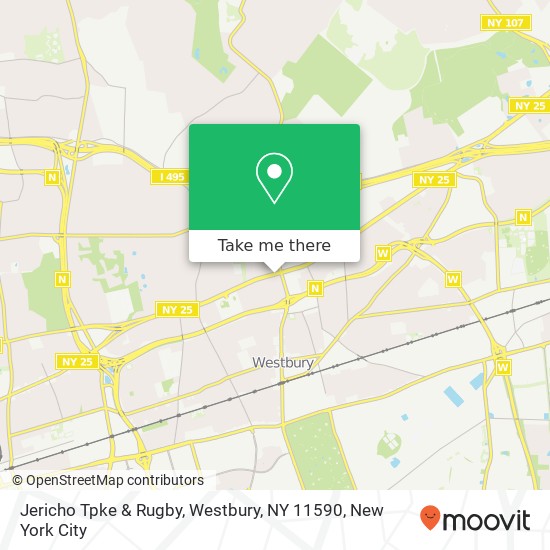 Mapa de Jericho Tpke & Rugby, Westbury, NY 11590