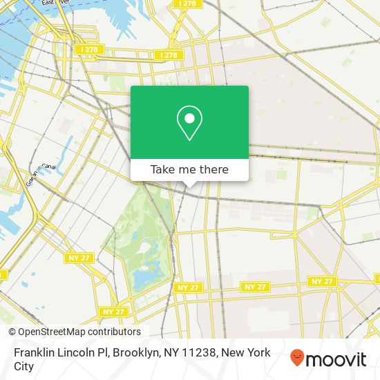 Franklin Lincoln Pl, Brooklyn, NY 11238 map
