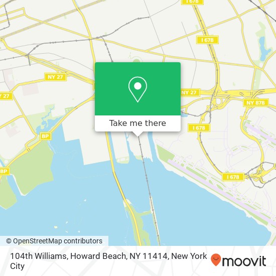 Mapa de 104th Williams, Howard Beach, NY 11414