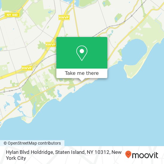 Mapa de Hylan Blvd Holdridge, Staten Island, NY 10312