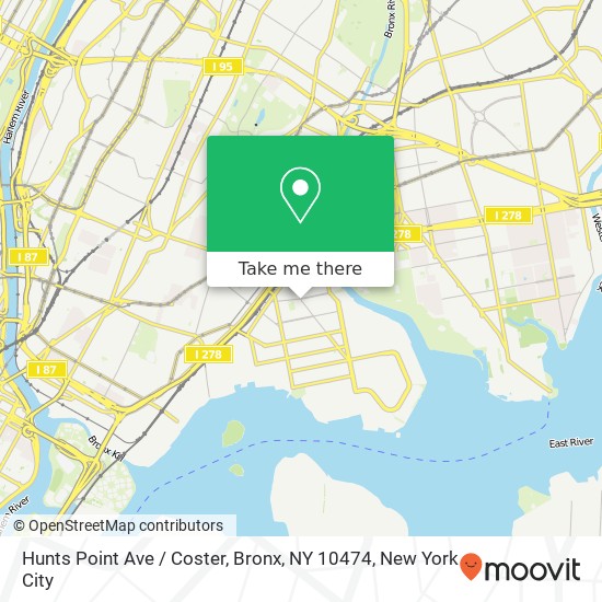 Mapa de Hunts Point Ave / Coster, Bronx, NY 10474