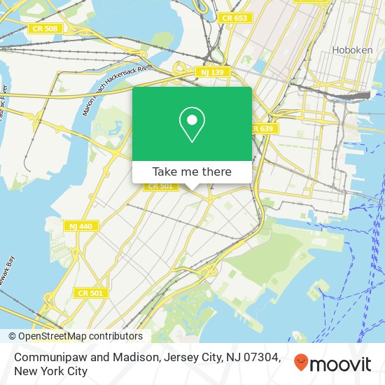 Communipaw and Madison, Jersey City, NJ 07304 map