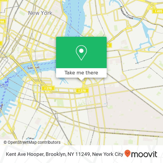 Mapa de Kent Ave Hooper, Brooklyn, NY 11249
